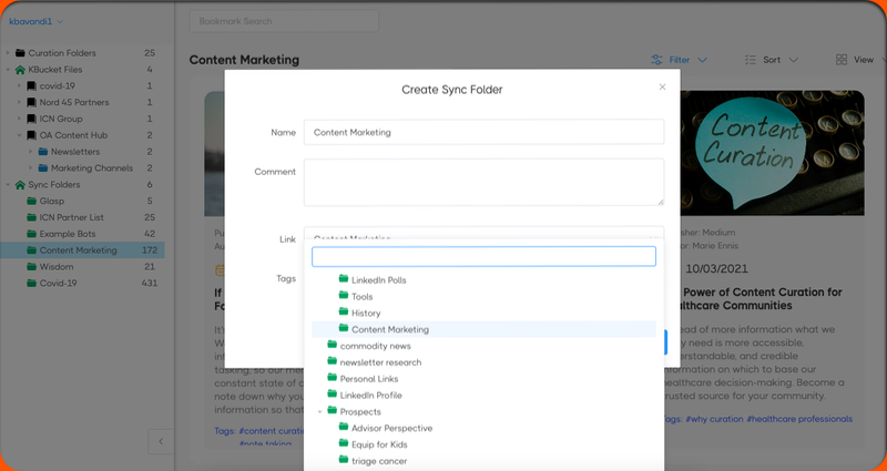 Kurator Sync Folder