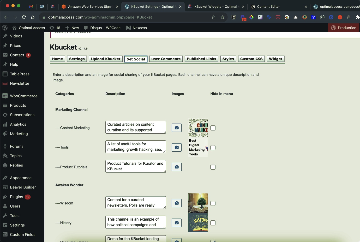 SetSocialTabKBucket